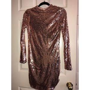 Fashion Nova rose gold sequin dress